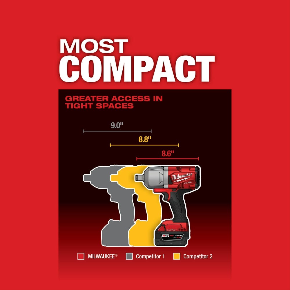 Milwaukee 2864-20 M18 Fuel W/ One-Key High Torque Impact Wrench 3/4" Friction Ring, Tool Only