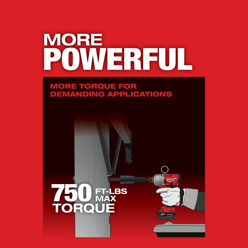 Milwaukee 2865-22 M18 Fuel 7/16" Hex Utility High Torque Impact Wrench One-Key 5.0Ah Kit