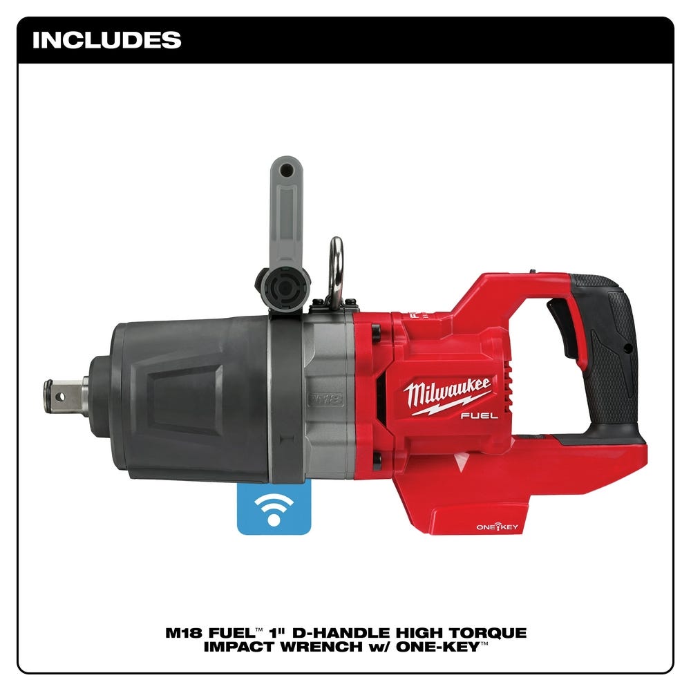 Milwaukee 2868-20 M18 FUEL 1" D-Handle ONE-KEY High Torque Impact Wrench, Tool Only