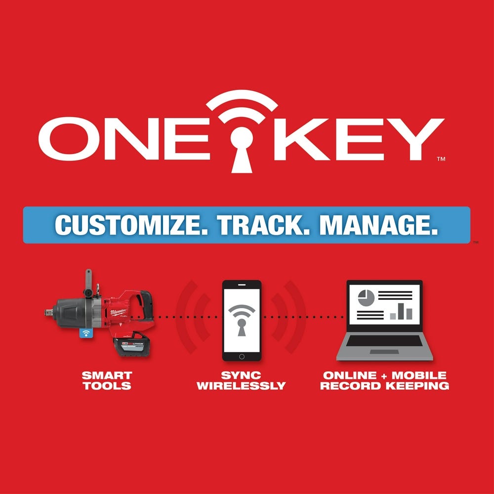 Milwaukee 2868-22HD M18 FUEL 1" D-Handle ONE-KEY High Torque Impact Wrench 12.0Ah Kit
