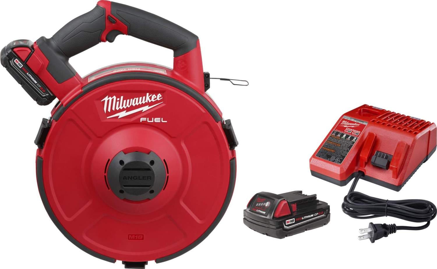 Milwaukee 2873B-22 M18 FUEL Angler 240' Steel Pulling Fish Tape 2.0Ah Kit