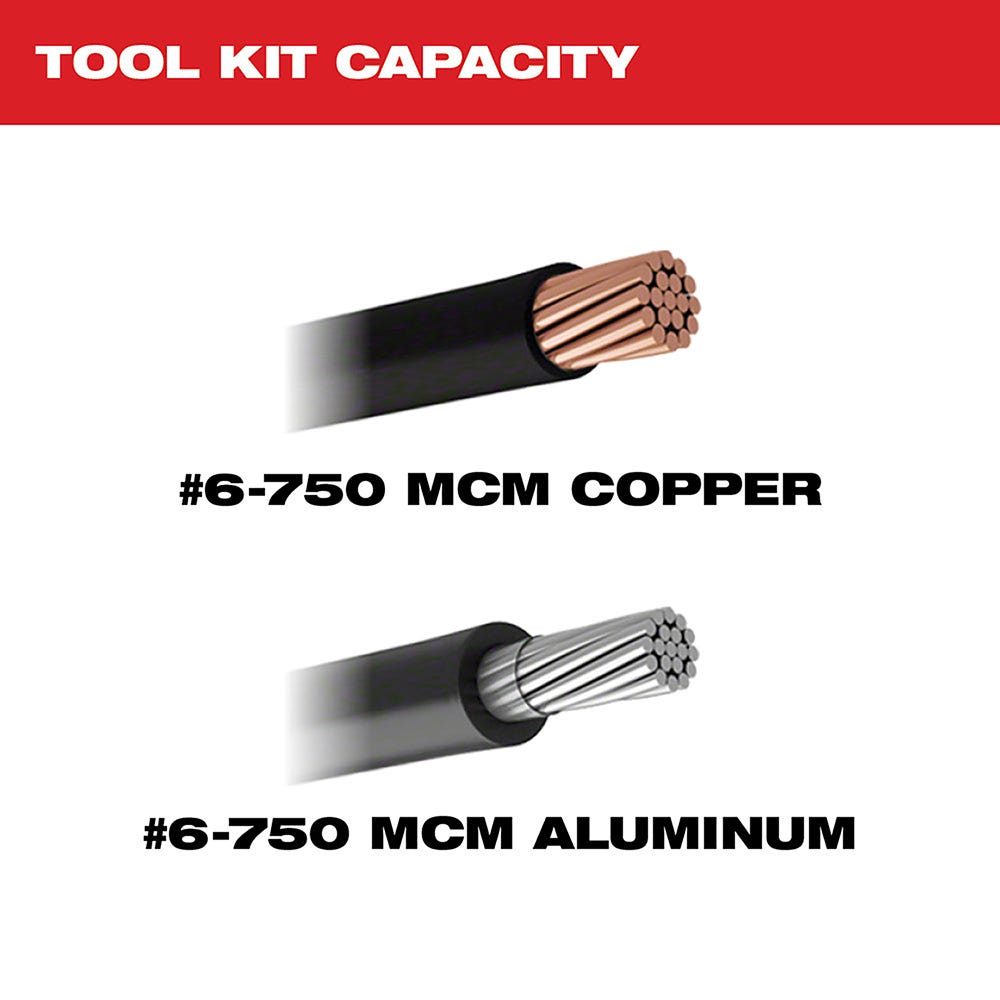 Milwaukee 2877-22 M18 FORCE LOGIC 750 MCM Dieless Crimper 2.0Ah Kit