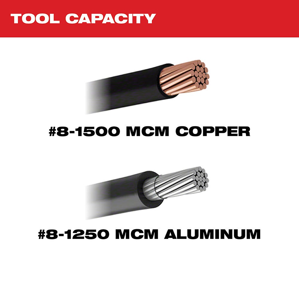 Milwaukee 2879-22 M18 FORCE LOGIC 15-Ton Crimper 2.0Ah + 5.0 Ah Kit