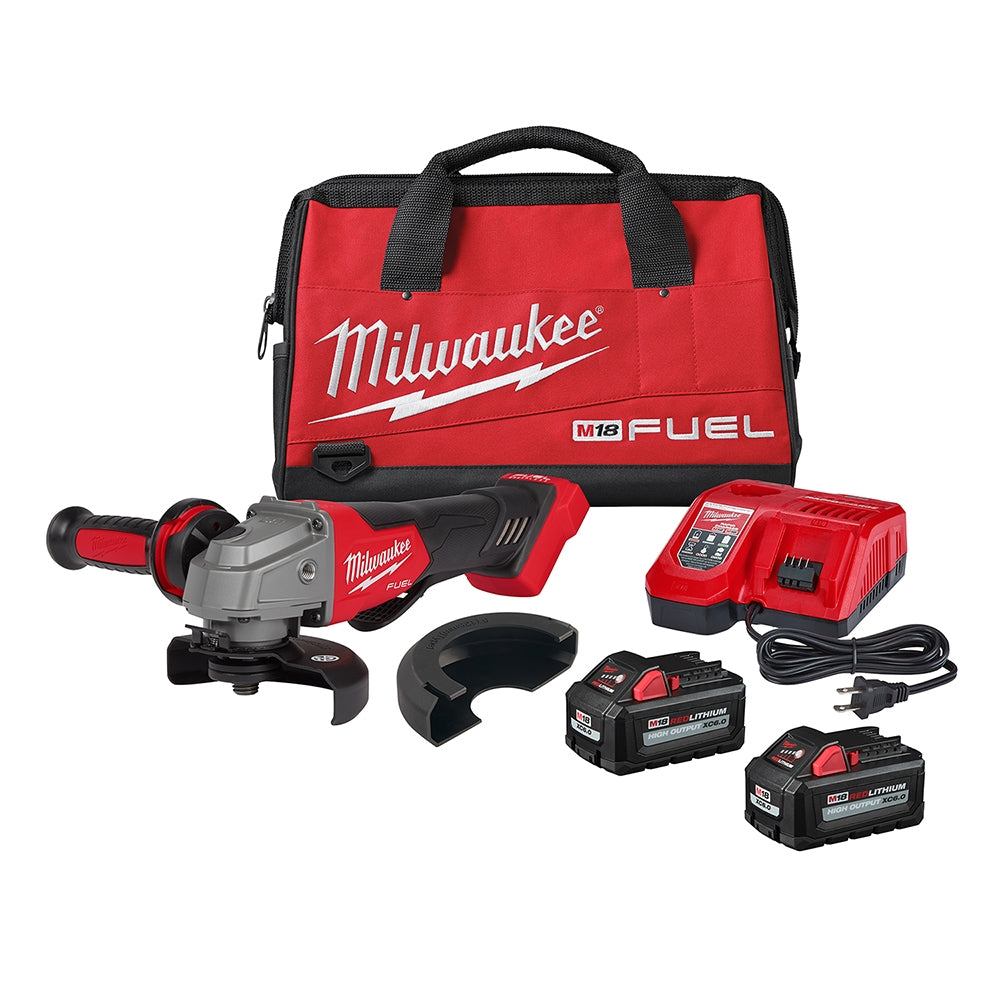 Milwaukee 2880-22 M18 FUEL 4-1/2" / 5" Grinder No-Lock Paddle Switch 6.0Ah Kit