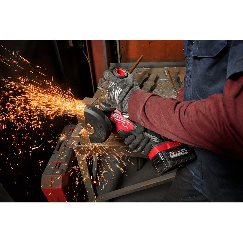 Milwaukee 2889-20 M18 FUEL 4-1/2-in / 5-in Variable Speed Braking Grinder, Slide Switch Lock-On , Tool Only