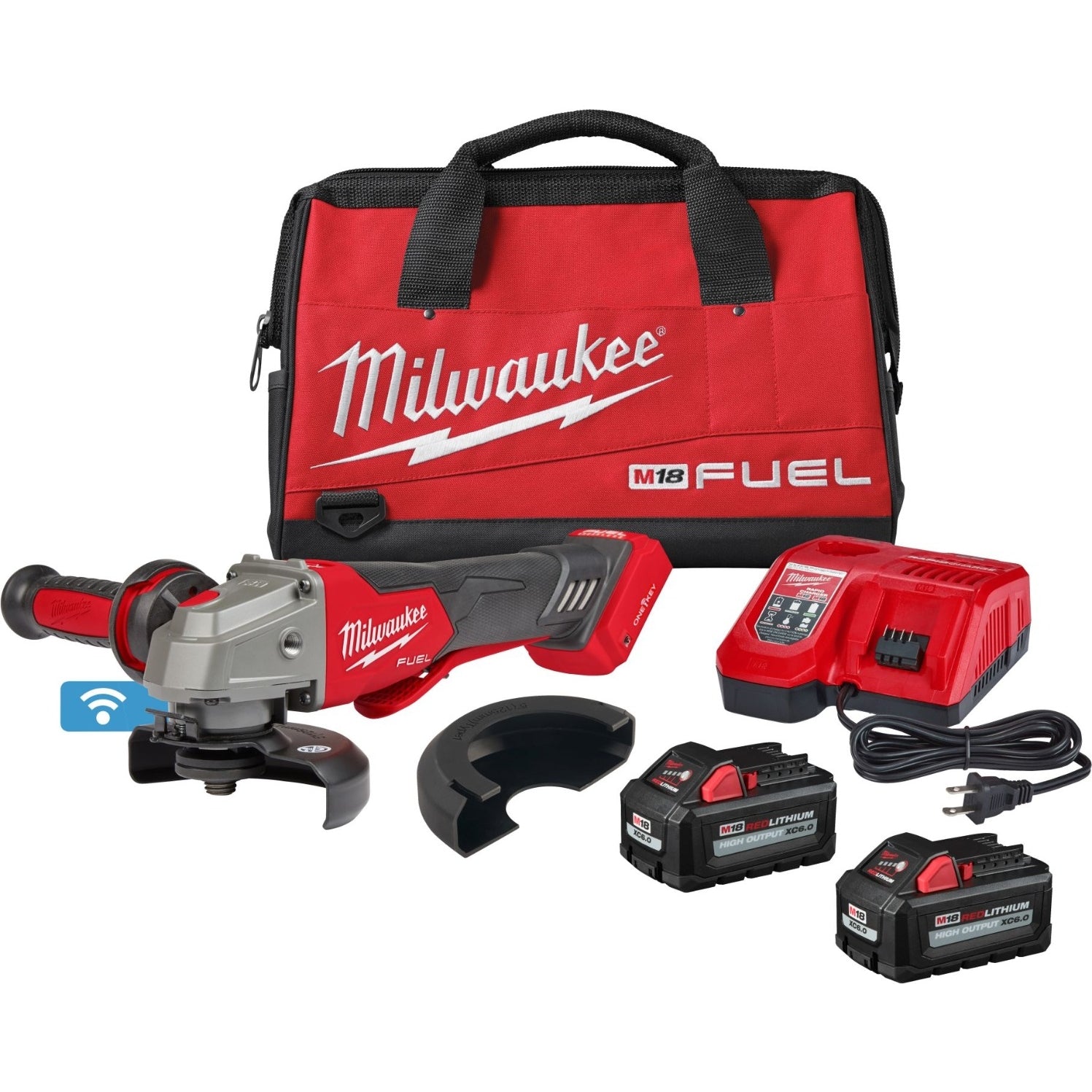 Milwaukee 2882-22 M18 FUEL 4-1/2" / 5" Braking Grinder w/ ONE-KEY Paddle Switch, No-Lock Kit