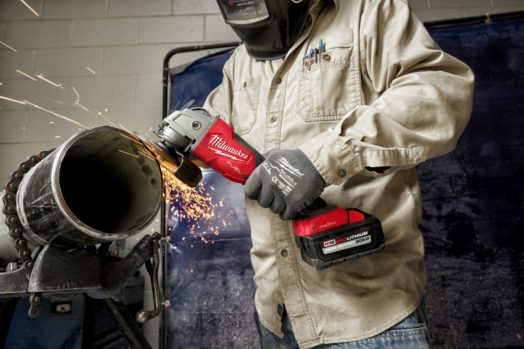 Milwaukee 2882-20 M18 FUEL 4-1/2" / 5" Braking Grinder w/ ONE-KEY Paddle Switch, No-Lock