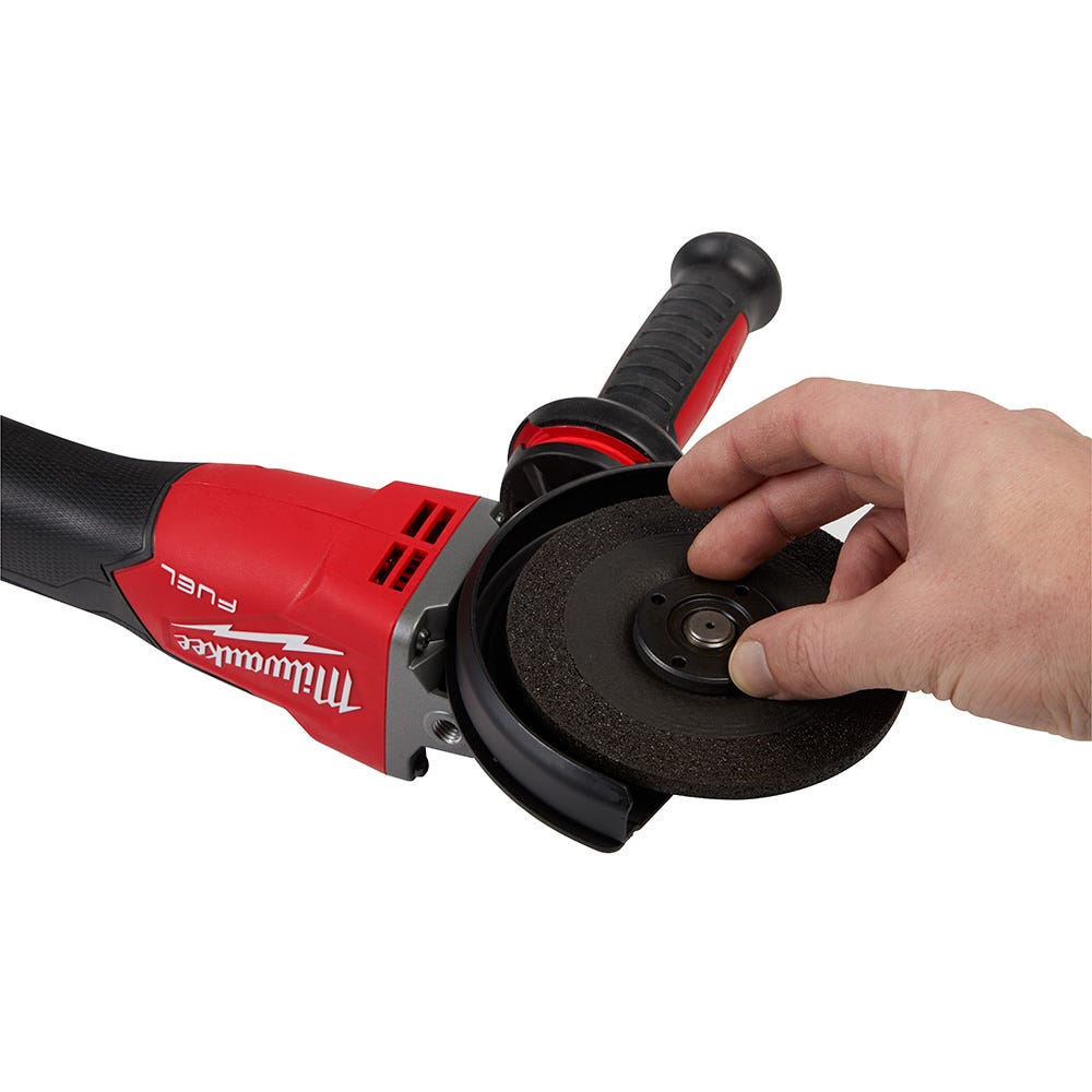 Milwaukee 2887-20 M18 FUEL 5-in Flathead Braking Grinder, Slide Switch Lock-On , Tool Only