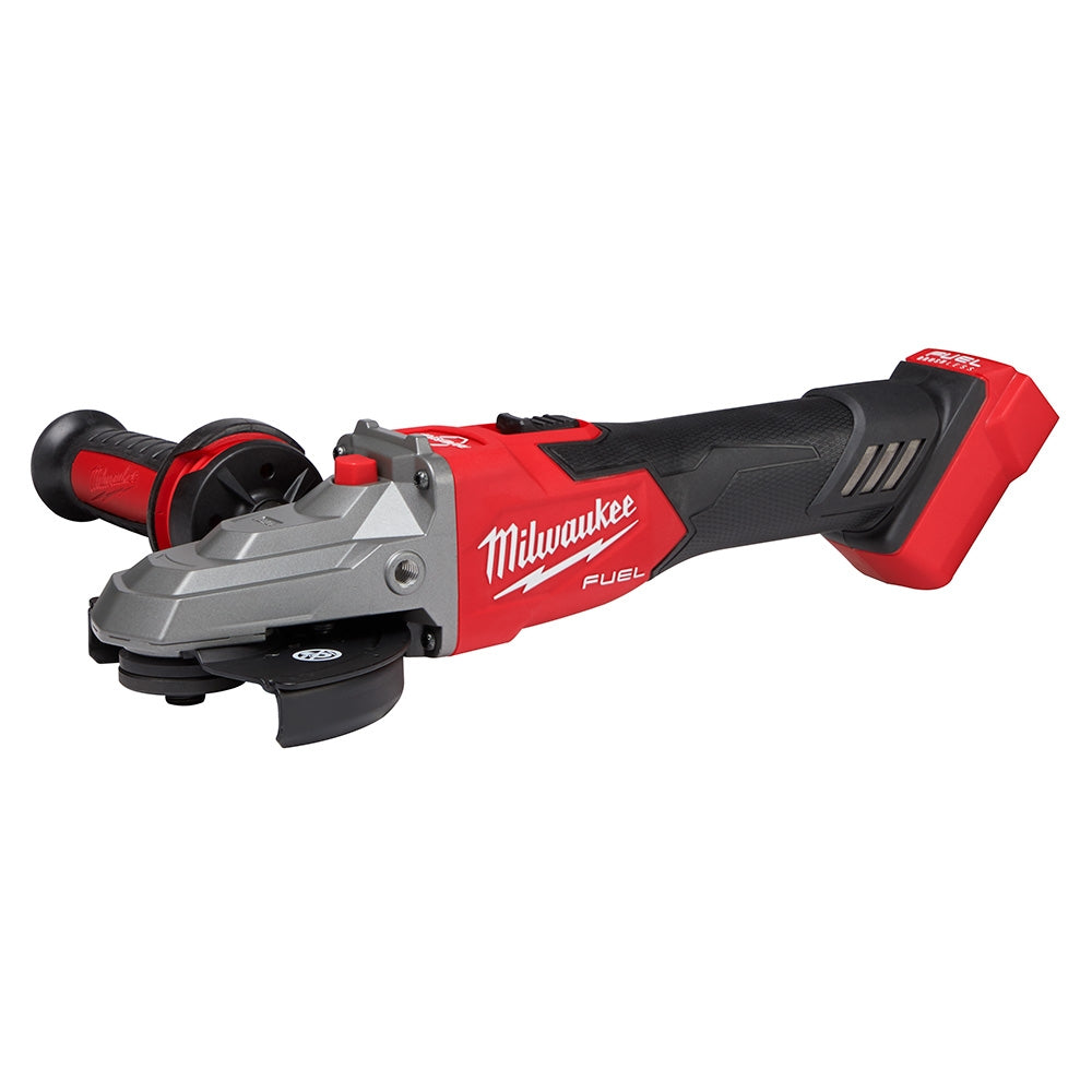 Milwaukee 2887-20 M18 FUEL 5-in Flathead Braking Grinder, Slide Switch Lock-On , Tool Only