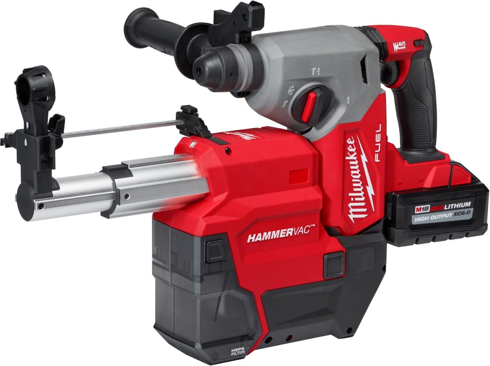 Milwaukee 2912-22DE M18 FUEL 1" SDS Plus Rotary Hammer Dust Extractor 6.0Ah Kit