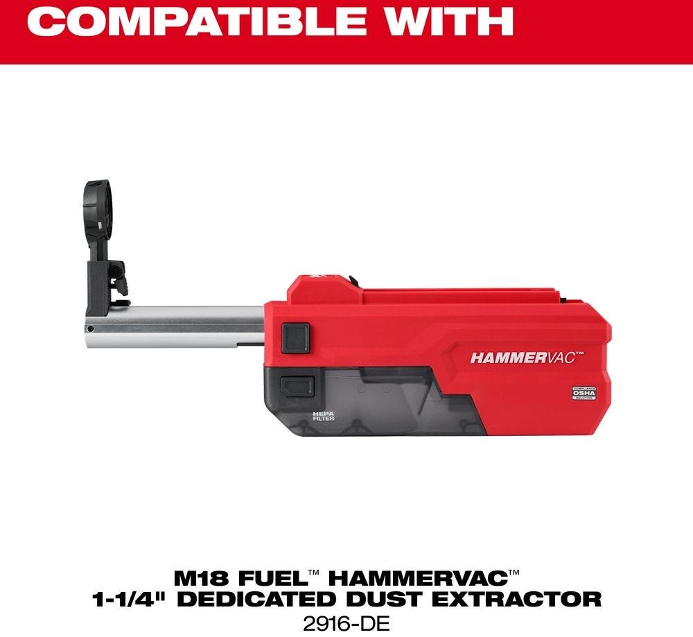 Milwaukee 2916-22 M18 FUEL 1-1/4 SDS Plus D-Handle Rotary Hammer Kit w/ ONE-KEY