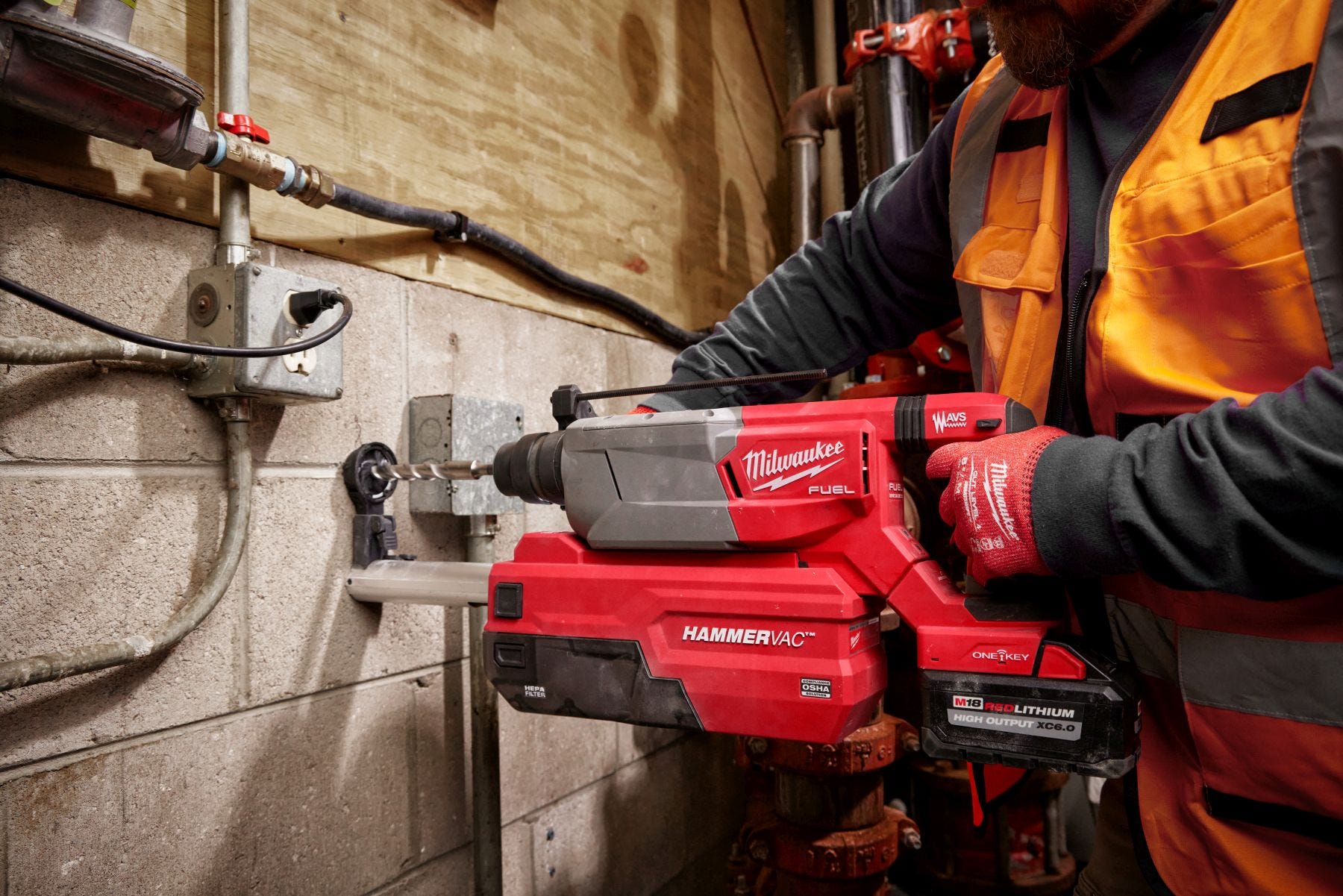 Milwaukee 2916-DE M18 FUEL HAMMERVAC 1-1/4" Dedicated Dust Extractor