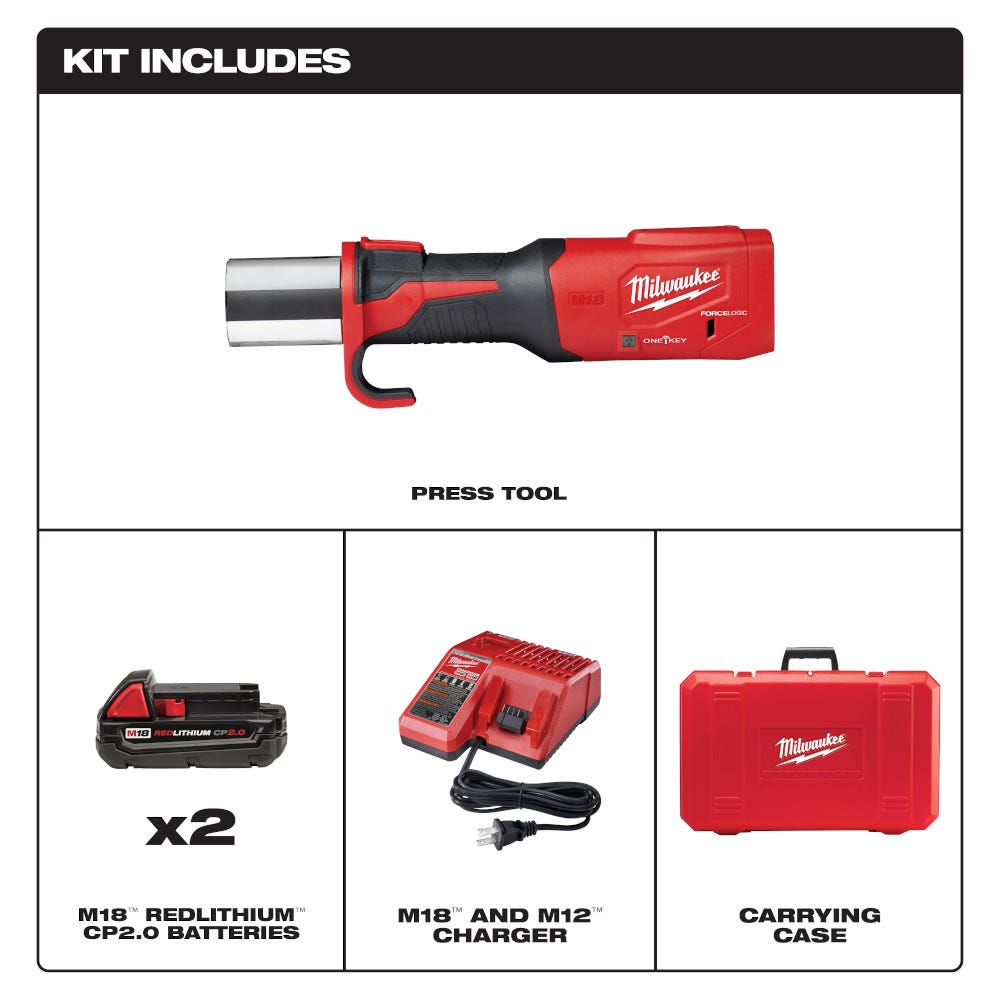 Milwaukee 2922-20 M18 FORCE LOGIC Press Tool with ONE-KEY, Tool Only