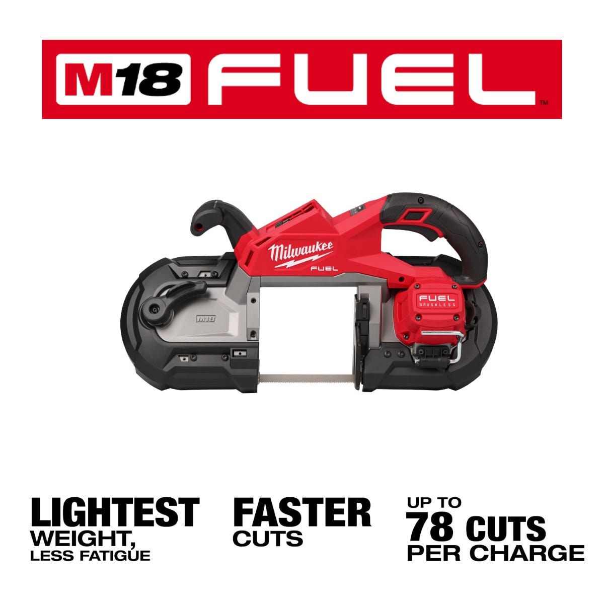 Milwaukee 2929-20 M18 FUEL 18V Deep Cut Brushless Band Saw, Tool Only