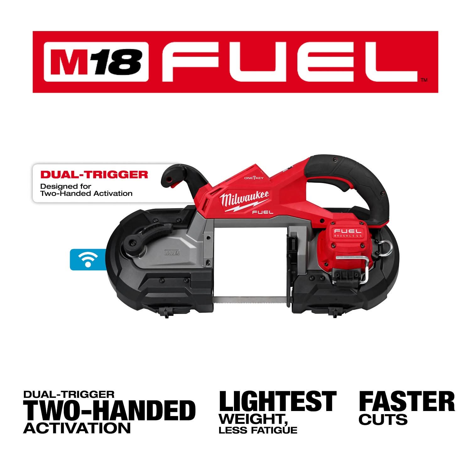 Milwaukee 2929S-20 M18 FUEL™ Deep Cut Dual Trigger Band Saw w/ ONE-KEY™