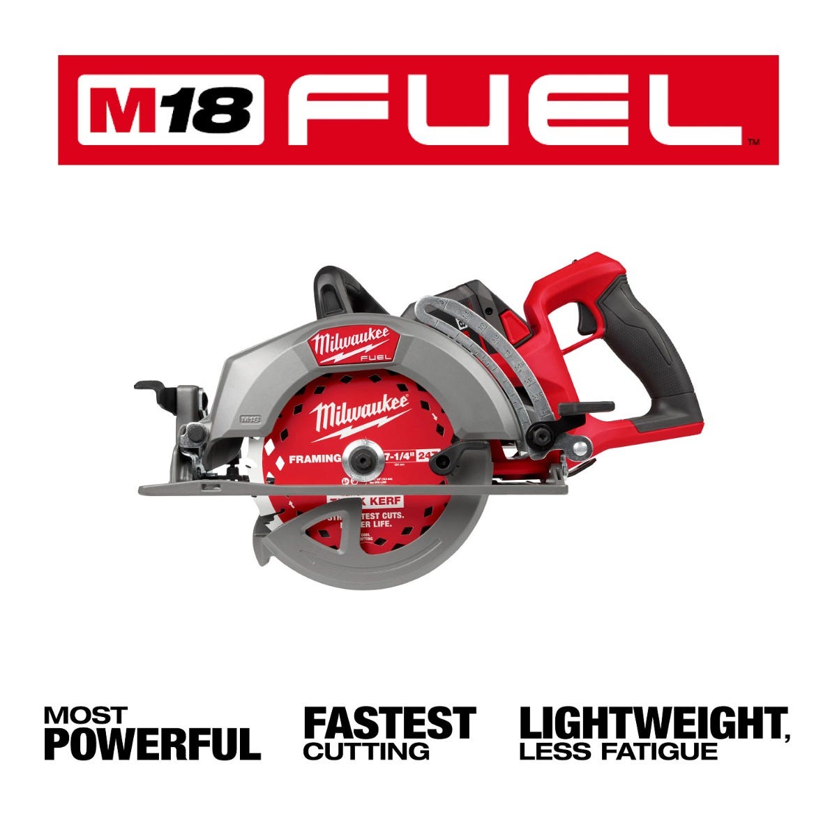 Milwaukee 2930-21HD M18 FUEL 7-1/4-in. Rear Handle Circular Saw 12.0Ah Kit