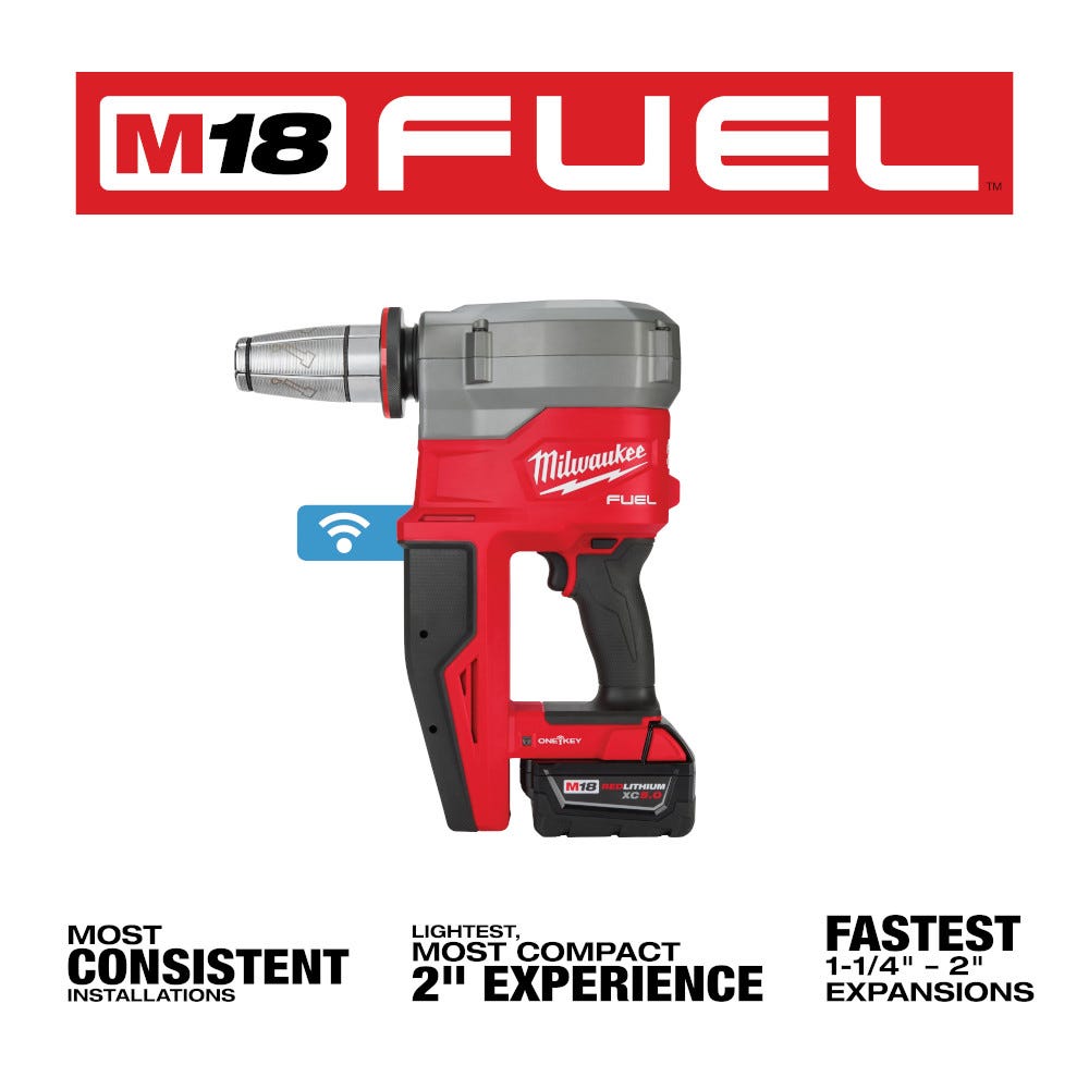 Milwaukee 2932-22XC M18 FUEL 2-in. ProPEX Expander Kit w/ ONE-KEY with 1-1/4-in. - 2-in. Expander Heads