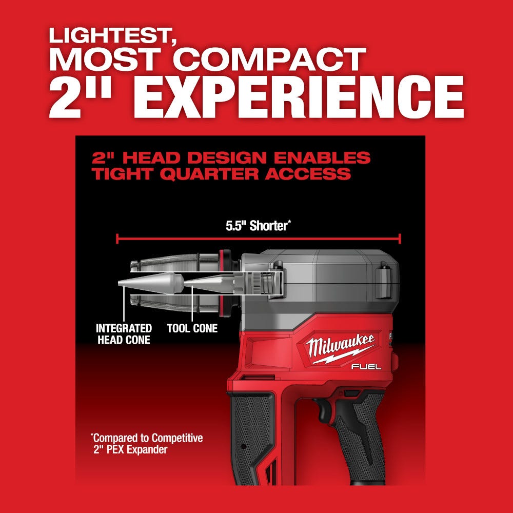 Milwaukee 2932-22XC M18 FUEL 2-in. ProPEX Expander Kit w/ ONE-KEY with 1-1/4-in. - 2-in. Expander Heads