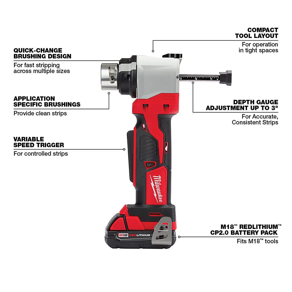 Milwaukee 2935AL-21 M18 Cable Stripper 1.5Ah Kit for Aluminum THHN / XHHW