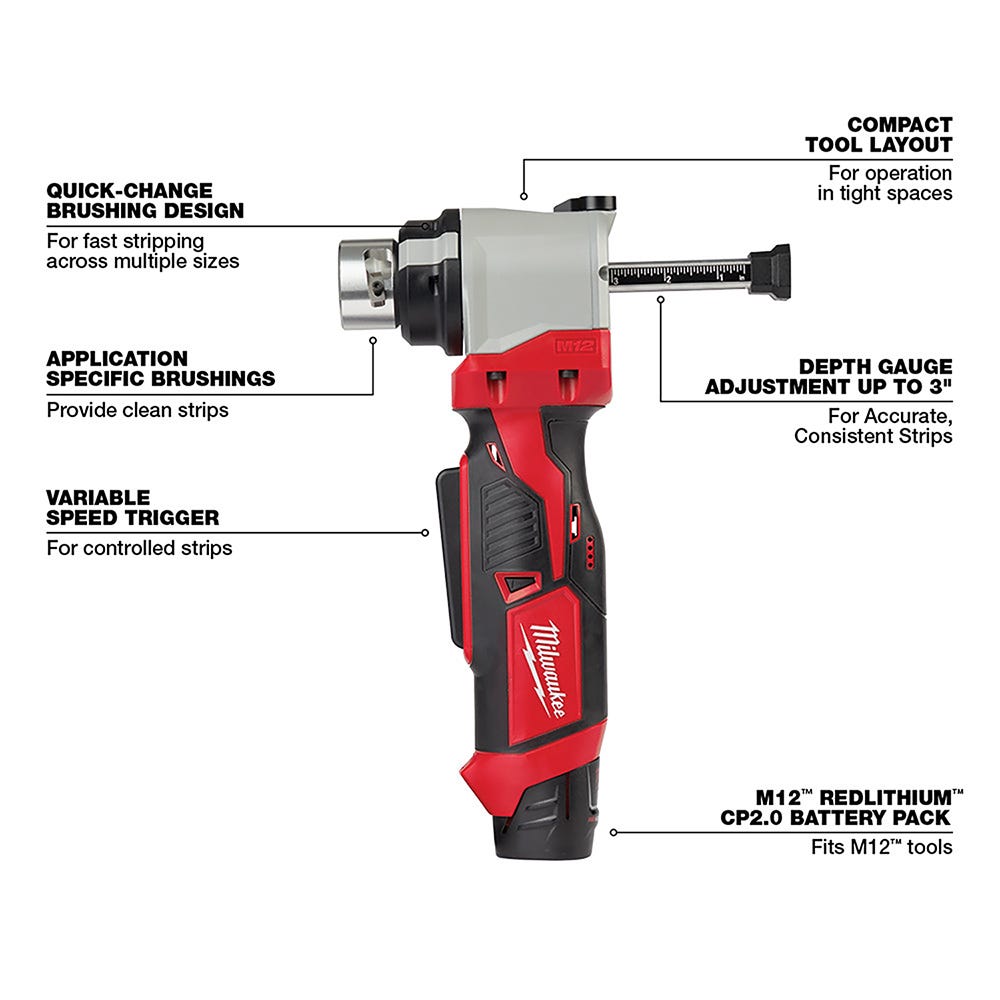 Milwaukee 2935X-21 M18 Cable Stripper 1.5Ah Kit for Copper RHW / RHH / USE