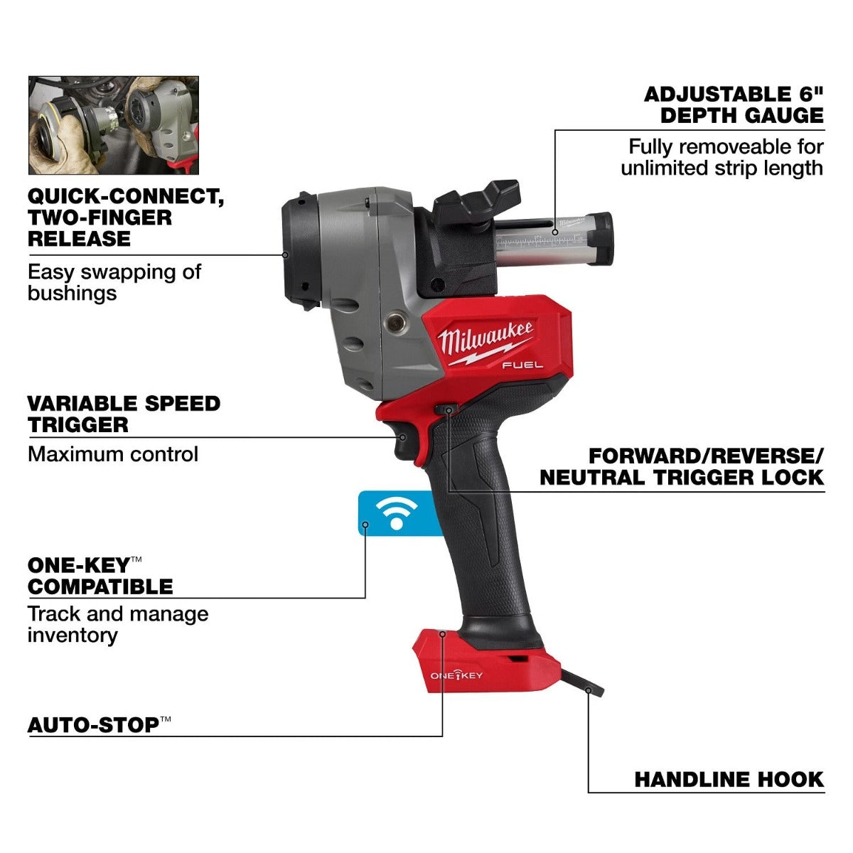 Milwaukee 2937-20 M18 FUEL Covered Conductor Cable Stripper, Tool Only