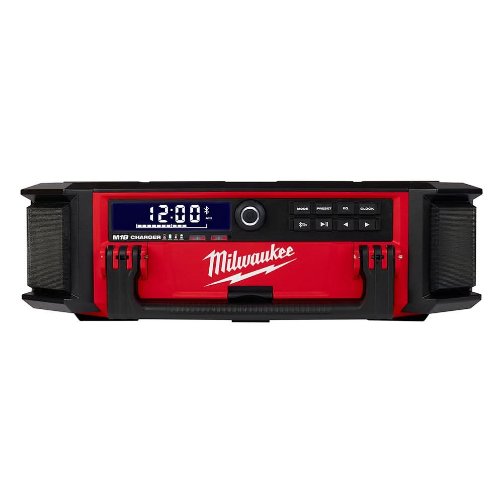 Milwaukee M18 PACKOUT 10-Speaker Bluetooth Jobsite Radio + Charger with 6.0Ah Battery 2-Pack