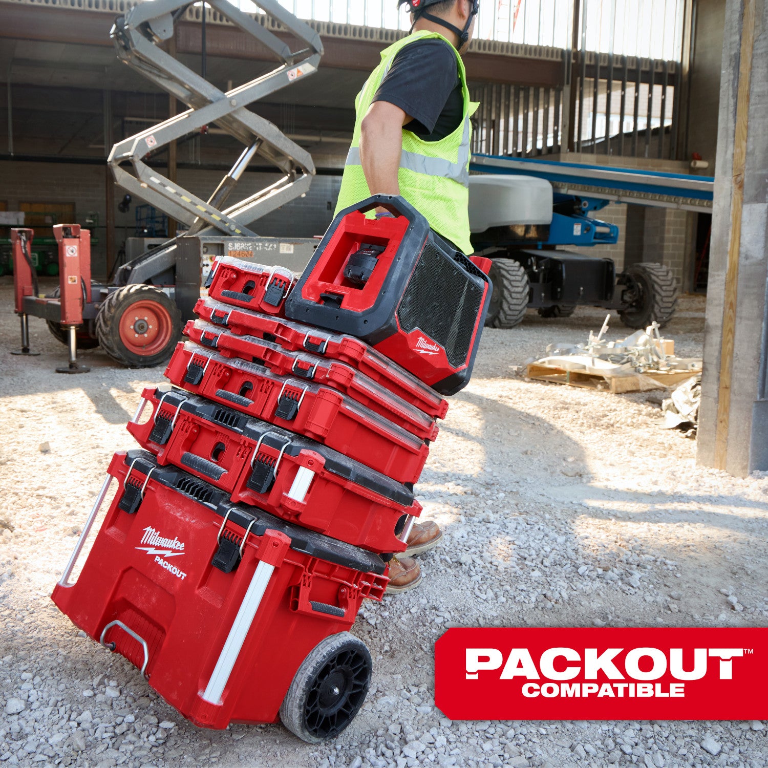 Milwaukee 2956-20 M18 Bluetooth PACKOUT Radio + Charger, Tool Only