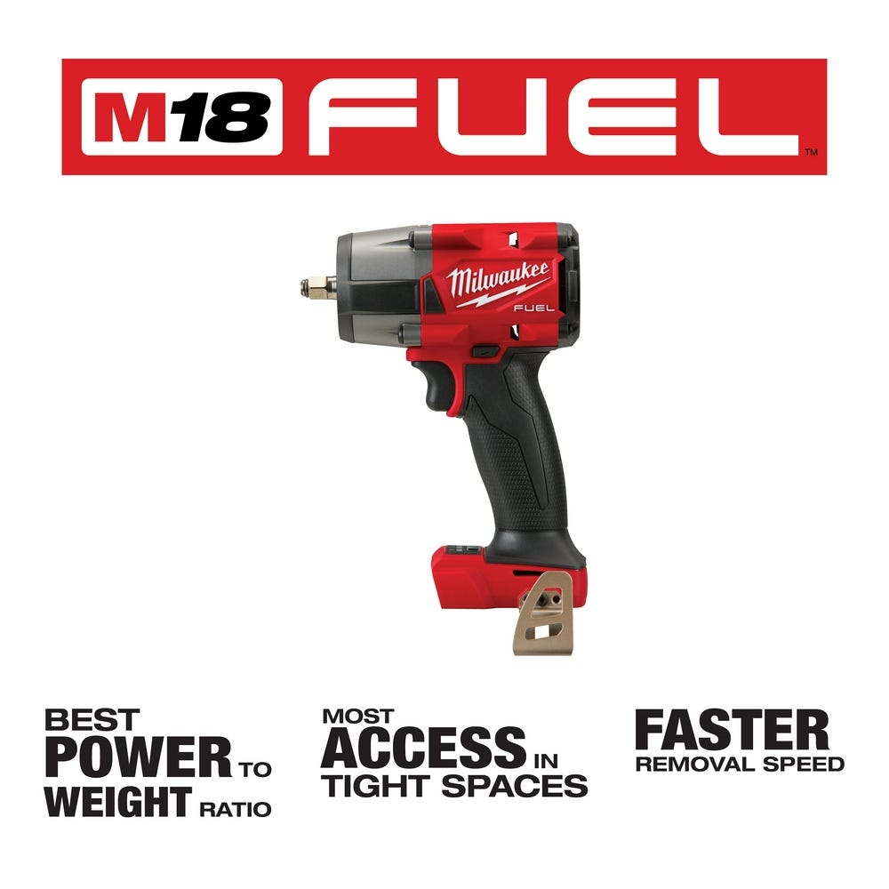 Milwaukee 2960-20 M18 FUEL 3/8-Inch Mid-Torque Impact Wrench with Friction Ring, Tool Only