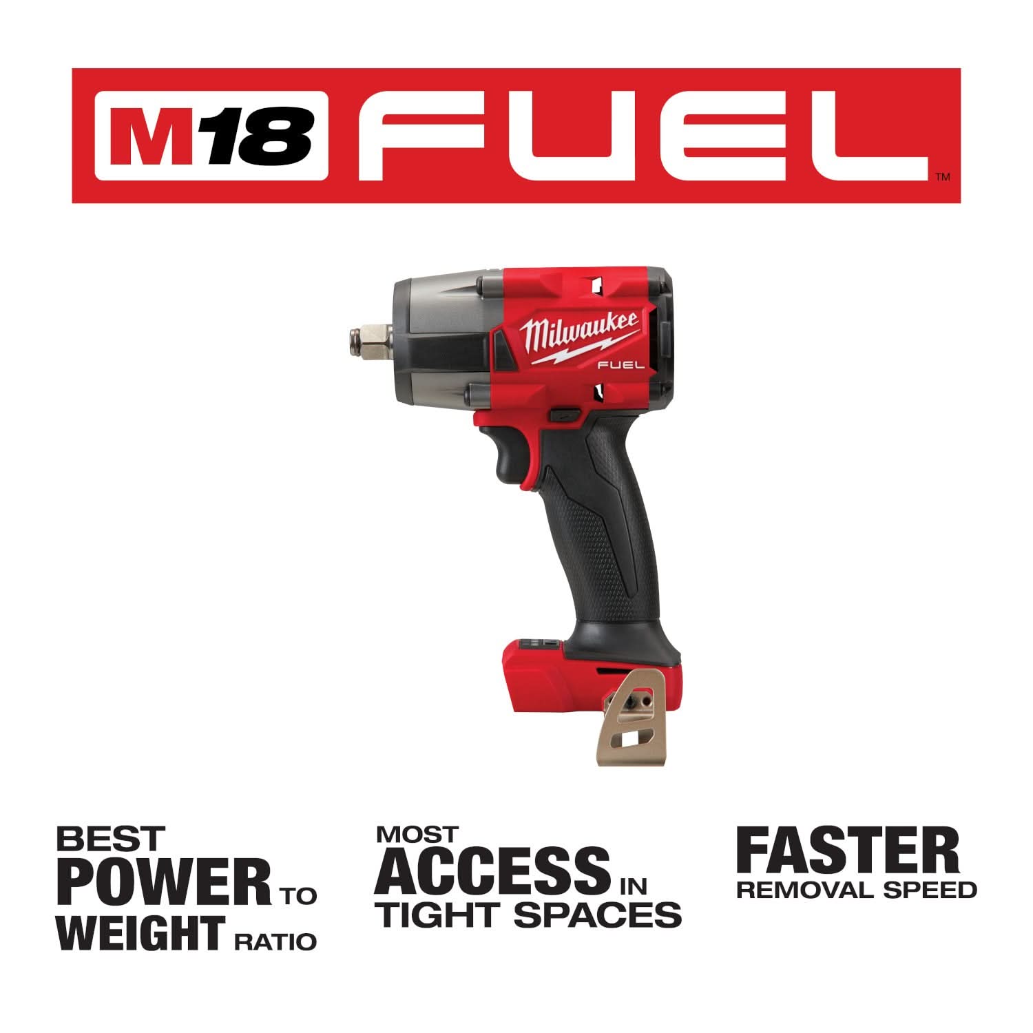 Milwaukee 3890-22 M18 FUEL Impact Wrench & M12 FUEL Ratchet  2-Tool Combo Kit