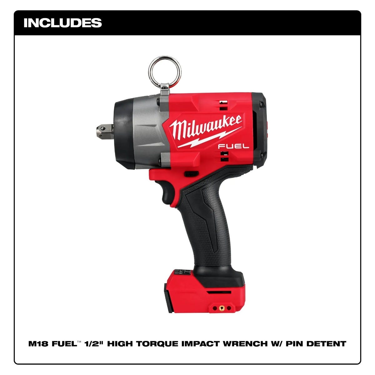 Milwaukee 2966-20 M18 FUEL 1/2" High Torque Impact Wrench w/ Pin Detent, Tool Only