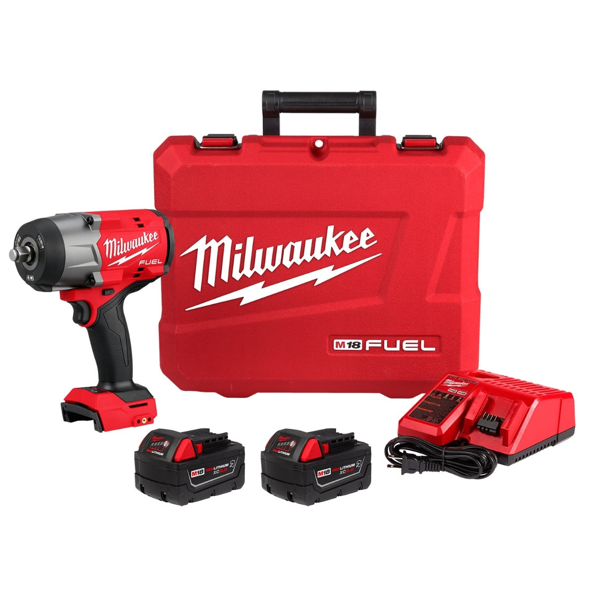 Milwaukee 2967-22 M18 FUEL 1/2" High Torque Impact wrench w/ Friction Ring 5.0Ah Kit