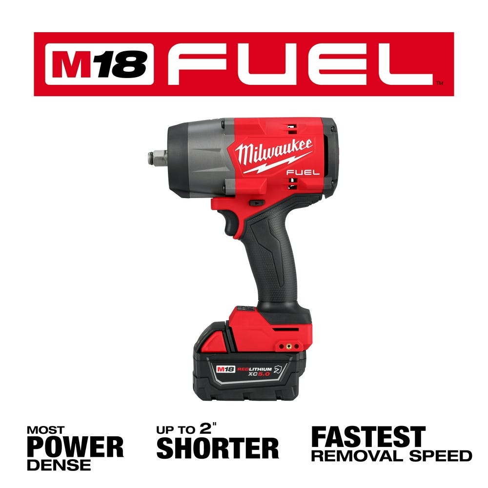Milwaukee 2967-22GG M18 FUEL 1/2" HTIW & Grease Gun Combo Kit