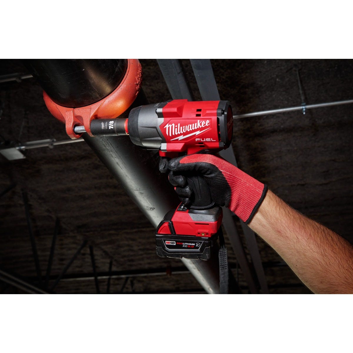 Milwaukee 2967-22 M18 FUEL 1/2" High Torque Impact wrench w/ Friction Ring 5.0Ah Kit
