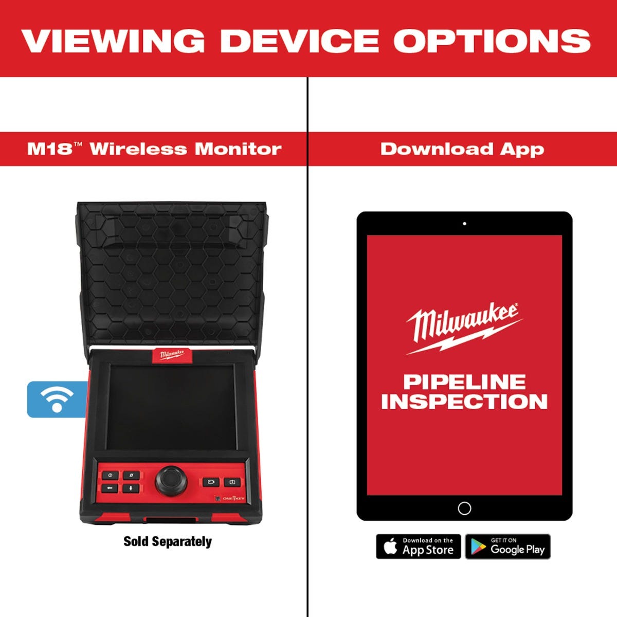 Milwaukee 2973-22 M18 120-Foot Pipeline 5.0Ah Inspection System