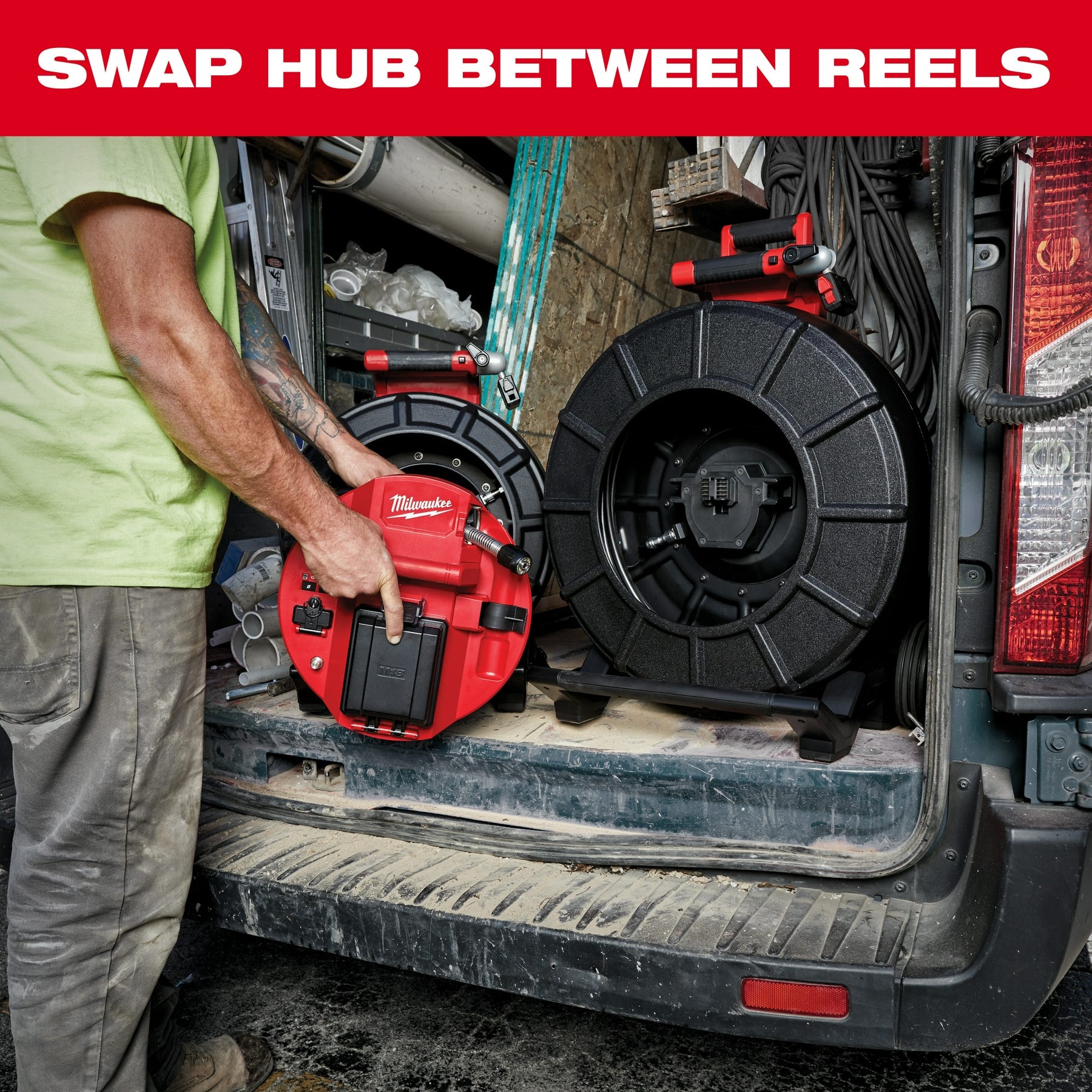 Milwaukee 2975-20 200 Mid-Stiff Pipeline Inspection Reel