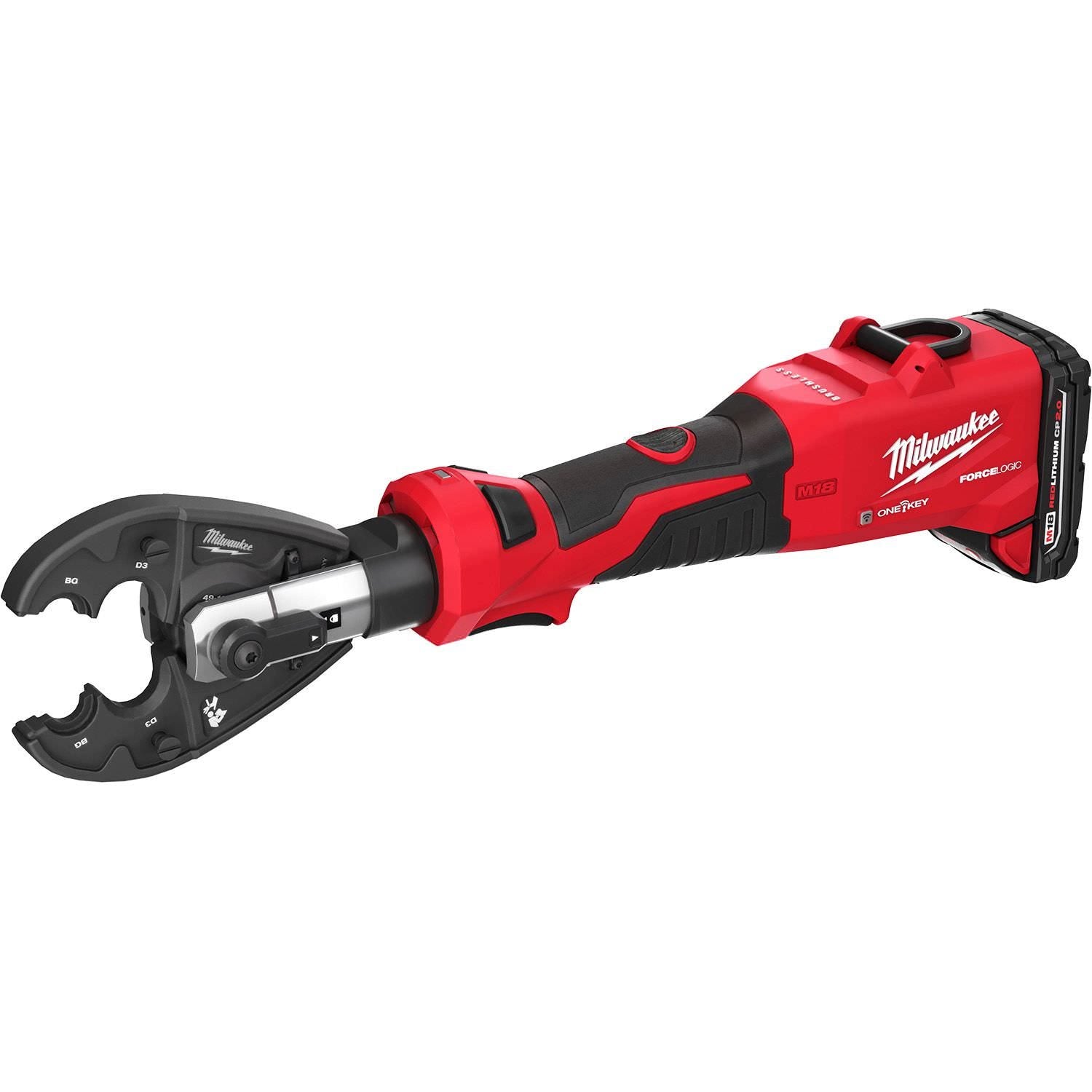 Milwaukee 2978-22BG M18 FORCE LOGIC 6T Linear Utility Crimper Kit with BG-D3 Jaw 2.0Ah Kit