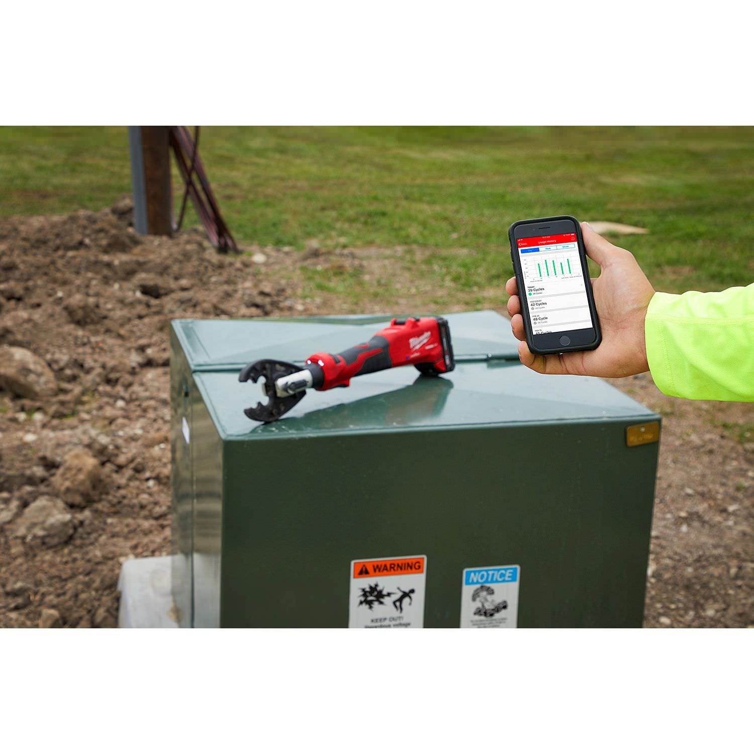 Milwaukee 2978-22BG M18 FORCE LOGIC 6T Linear Utility Crimper Kit with BG-D3 Jaw 2.0Ah Kit
