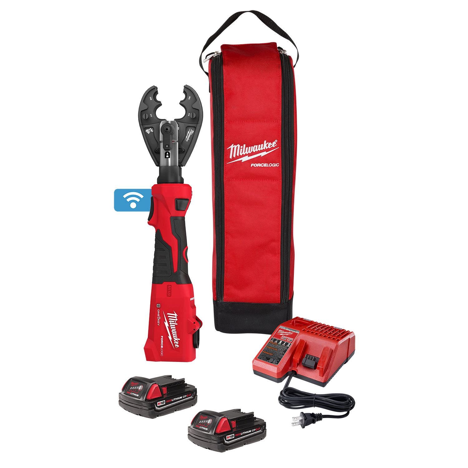 Milwaukee 2978-22BG M18 FORCE LOGIC 6T Linear Utility Crimper Kit with BG-D3 Jaw 2.0Ah Kit