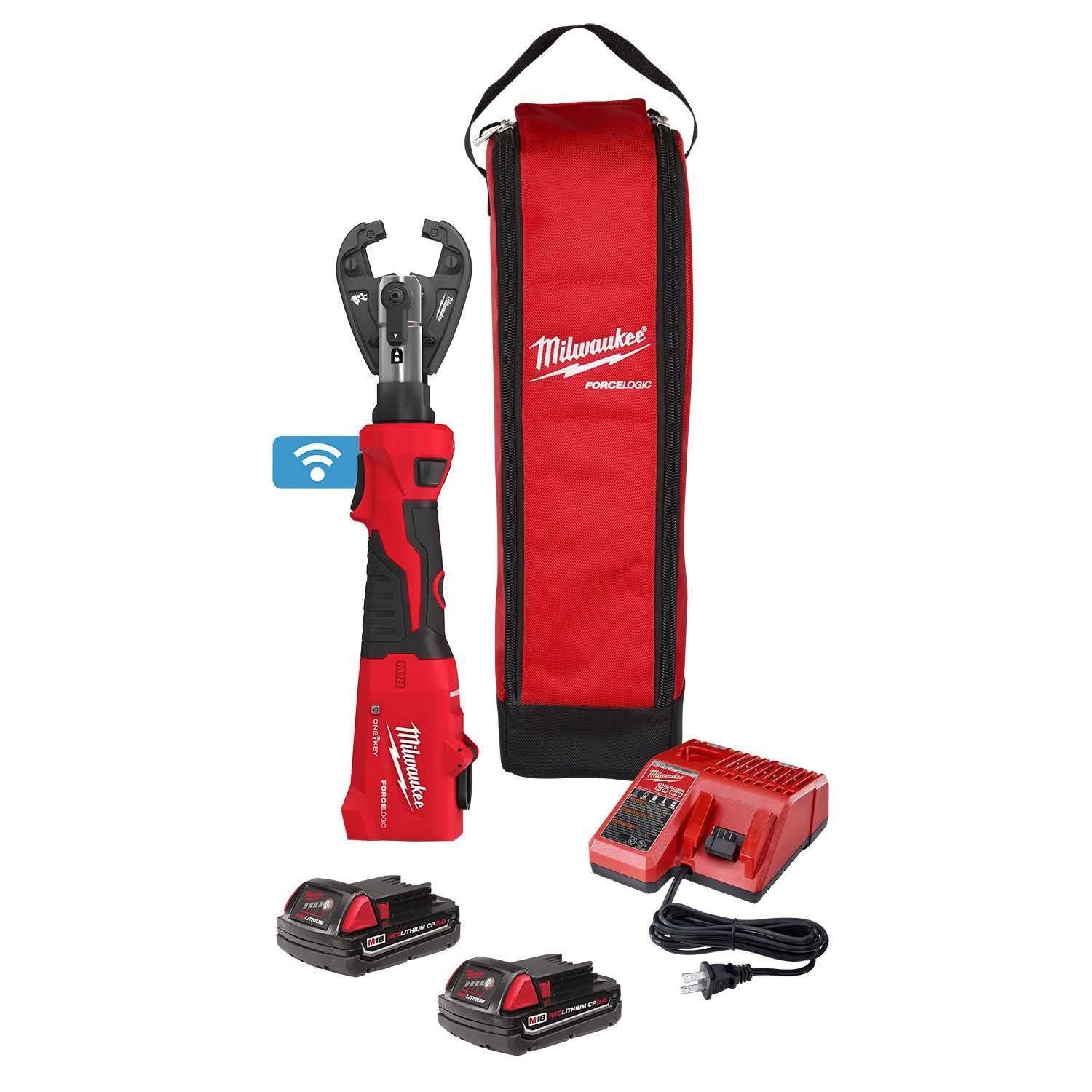 Milwaukee 2978-22K M18 FORCE LOGIC 6T Linear Utility Crimper Kit with Kearney Jaw 2.0Ah Kit