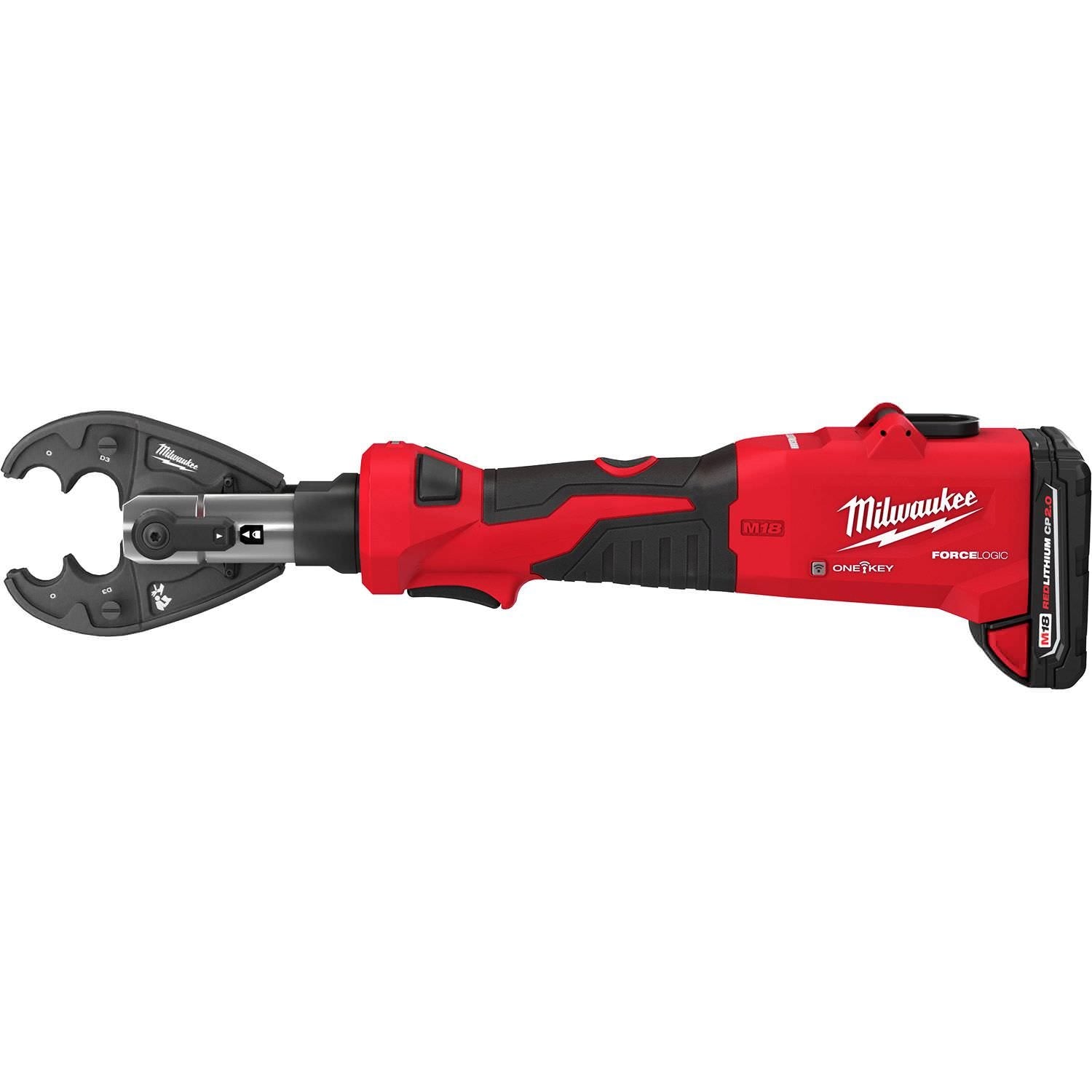 Milwaukee 2978-22O M18 FORCE LOGIC 6T Linear Utility Crimper Kit with O-D3 Jaw 2.0Ah Kit