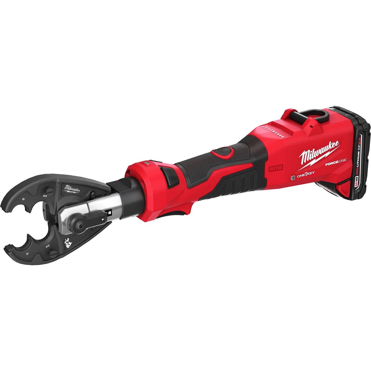 Milwaukee 2978-22O M18 FORCE LOGIC 6T Linear Utility Crimper Kit with O-D3 Jaw 2.0Ah Kit