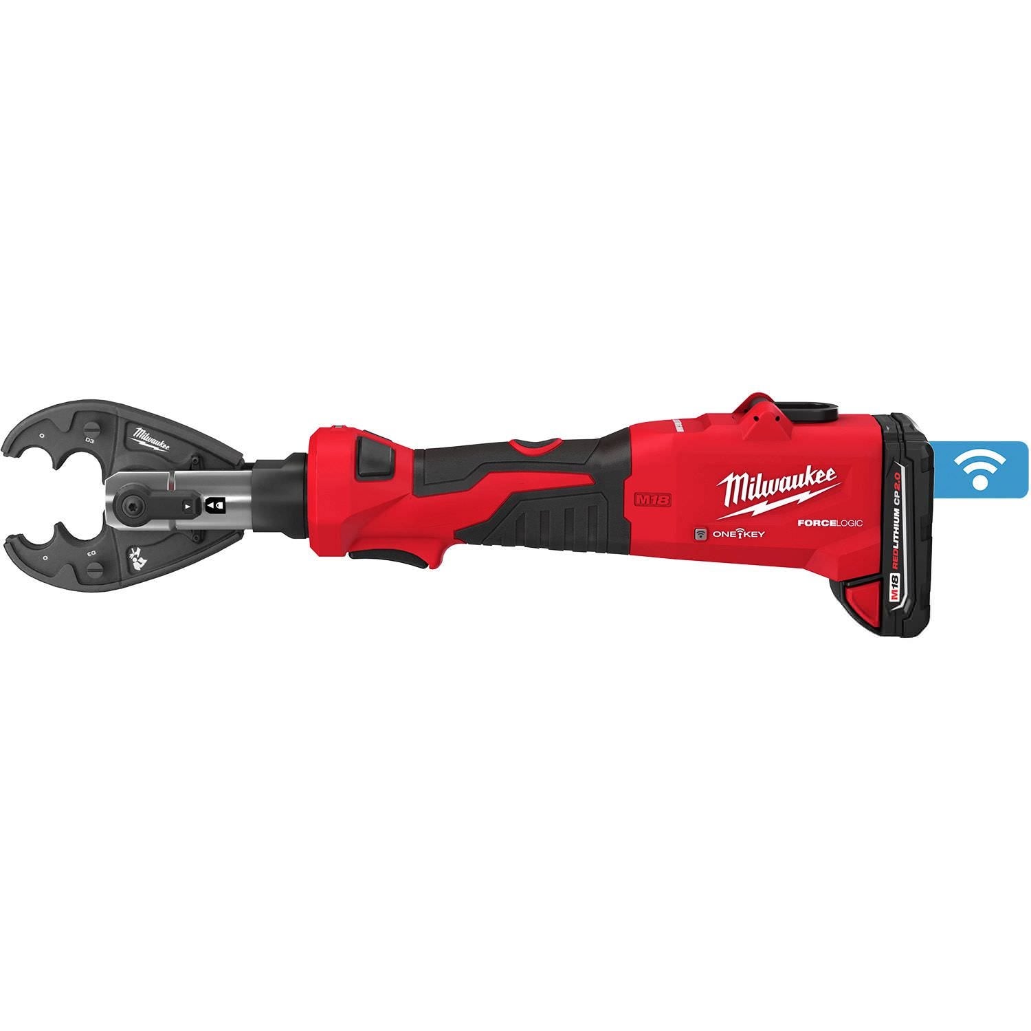 Milwaukee 2978-22O M18 FORCE LOGIC 6T Linear Utility Crimper Kit with O-D3 Jaw 2.0Ah Kit