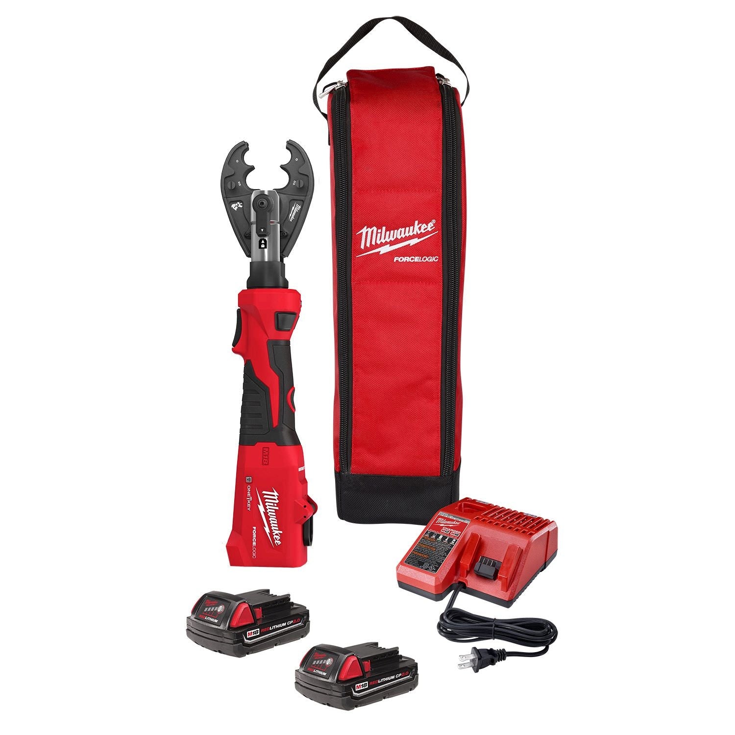 Milwaukee 2978-22O M18 FORCE LOGIC 6T Linear Utility Crimper Kit with O-D3 Jaw 2.0Ah Kit