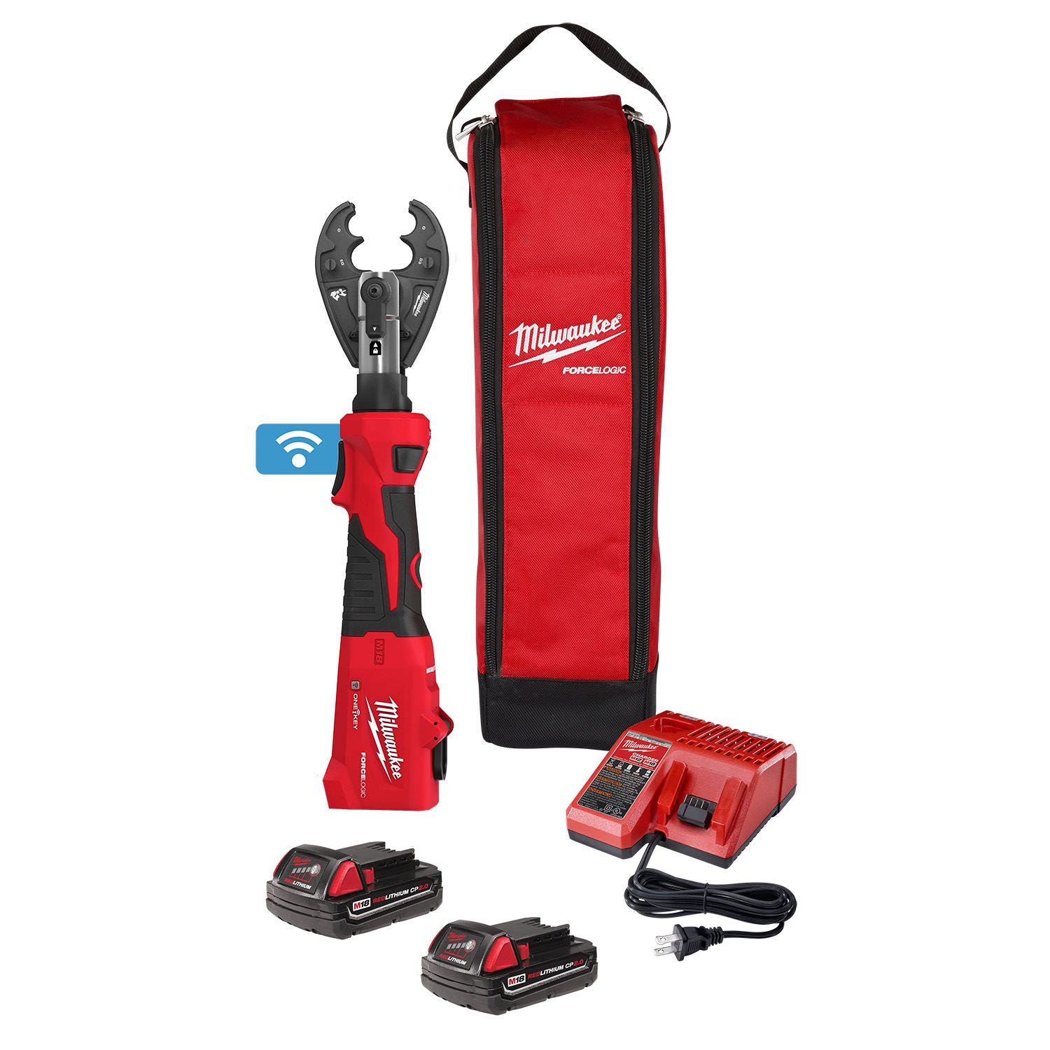 Milwaukee 2978-22O M18 FORCE LOGIC 6T Linear Utility Crimper Kit with O-D3 Jaw 2.0Ah Kit