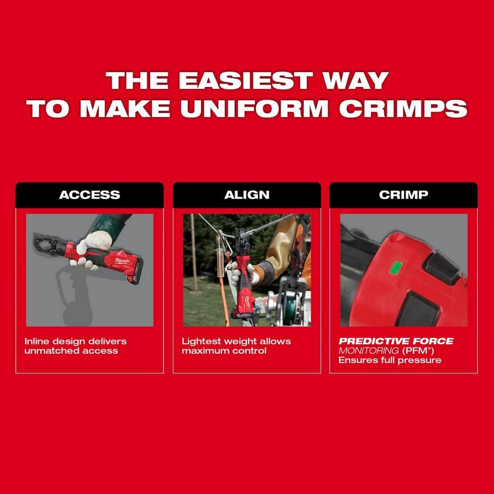 Milwaukee 2979-22 M18 FORCE LOGIC 6T Latched Linear Utility Crimper