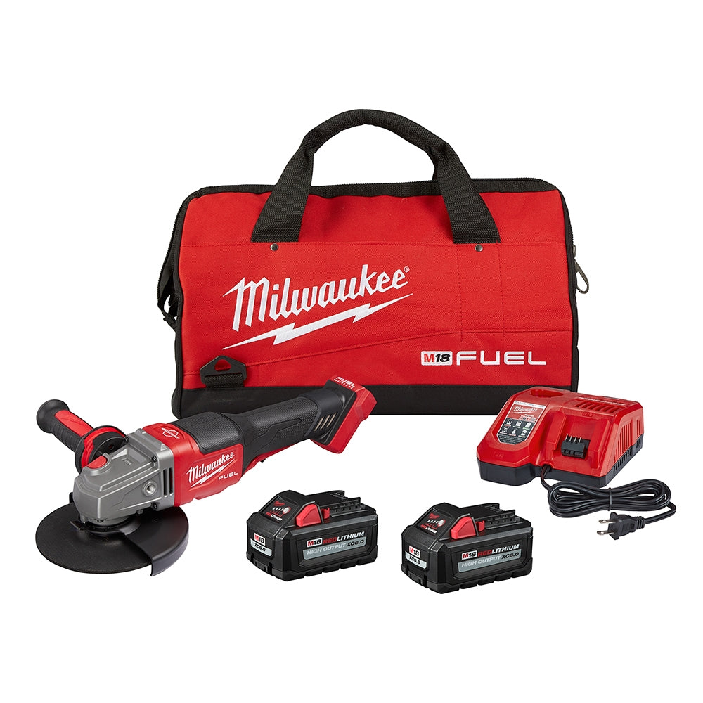 Milwaukee 2980-22 M18 FUEL Brushless 4-1/2" - 6" Paddle Switch Grinder, No-Lock, Kit