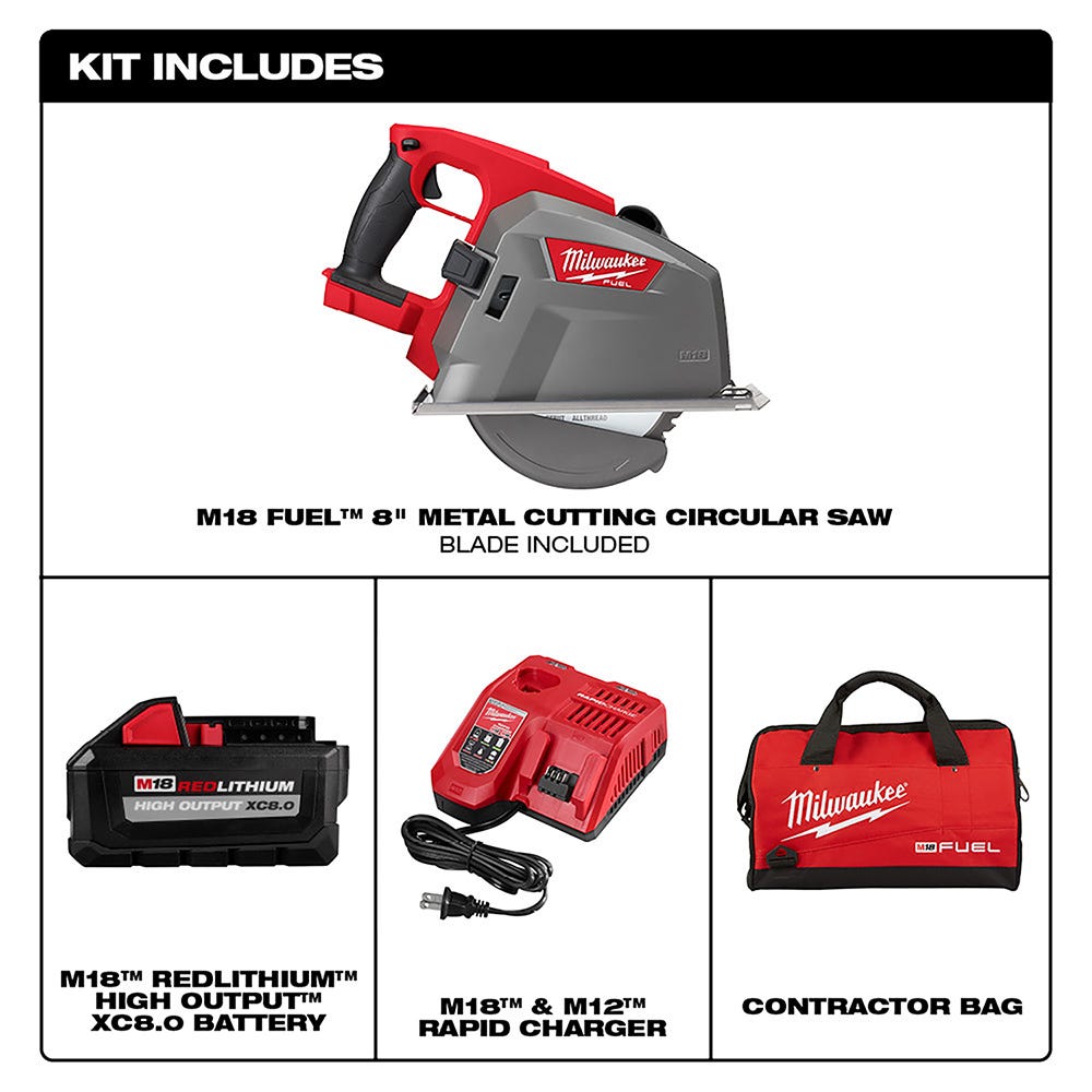 Milwaukee 2982-20 M18 FUEL 8" Metal Cutting Circular Saw, Tool Only