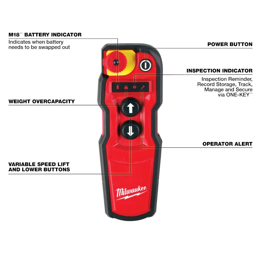 Milwaukee 2983-22HD M18 Compact 1-Ton Chain Hoist w/ ONE-KEY
