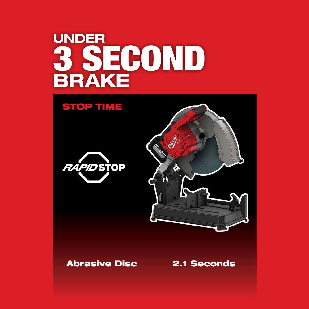 Milwaukee 2990-21HD M18 FUEL 14-Inch Abrasive Chop Saw 12.0Ah Kit