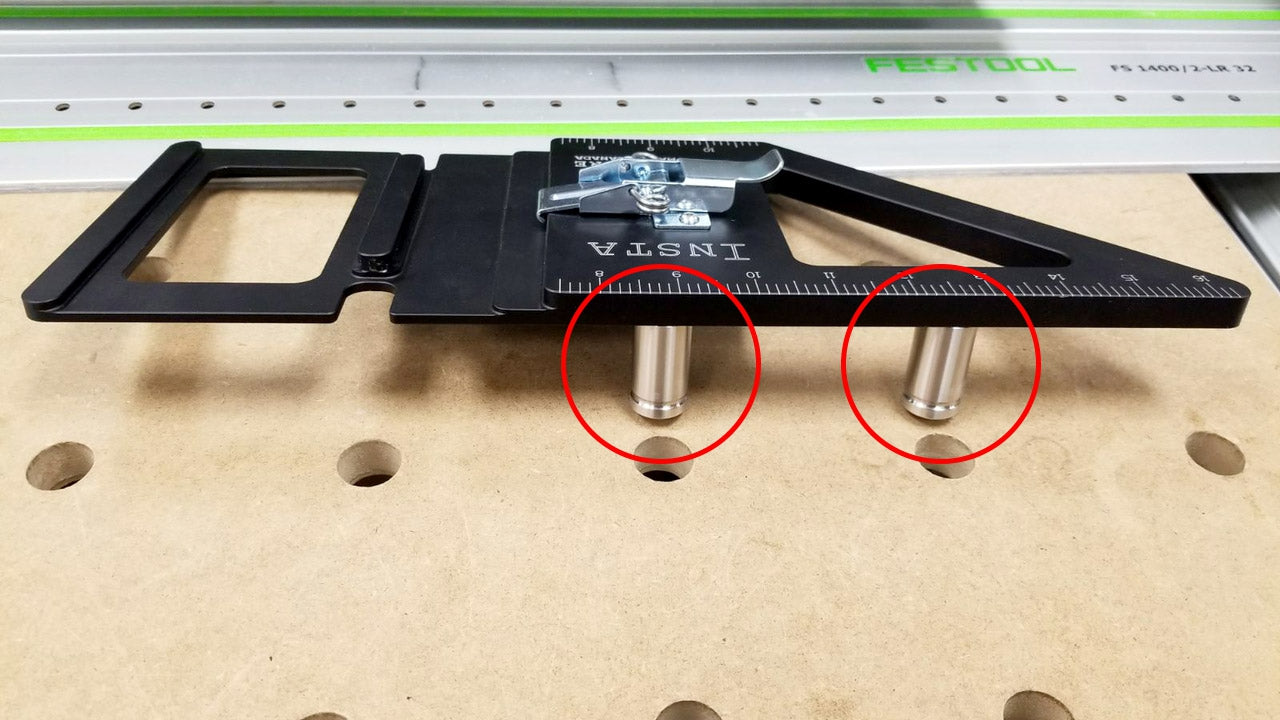 Insta-RailSquare Track Saw Square + Dog Set for Festool / Makita / Milwaukee Rails